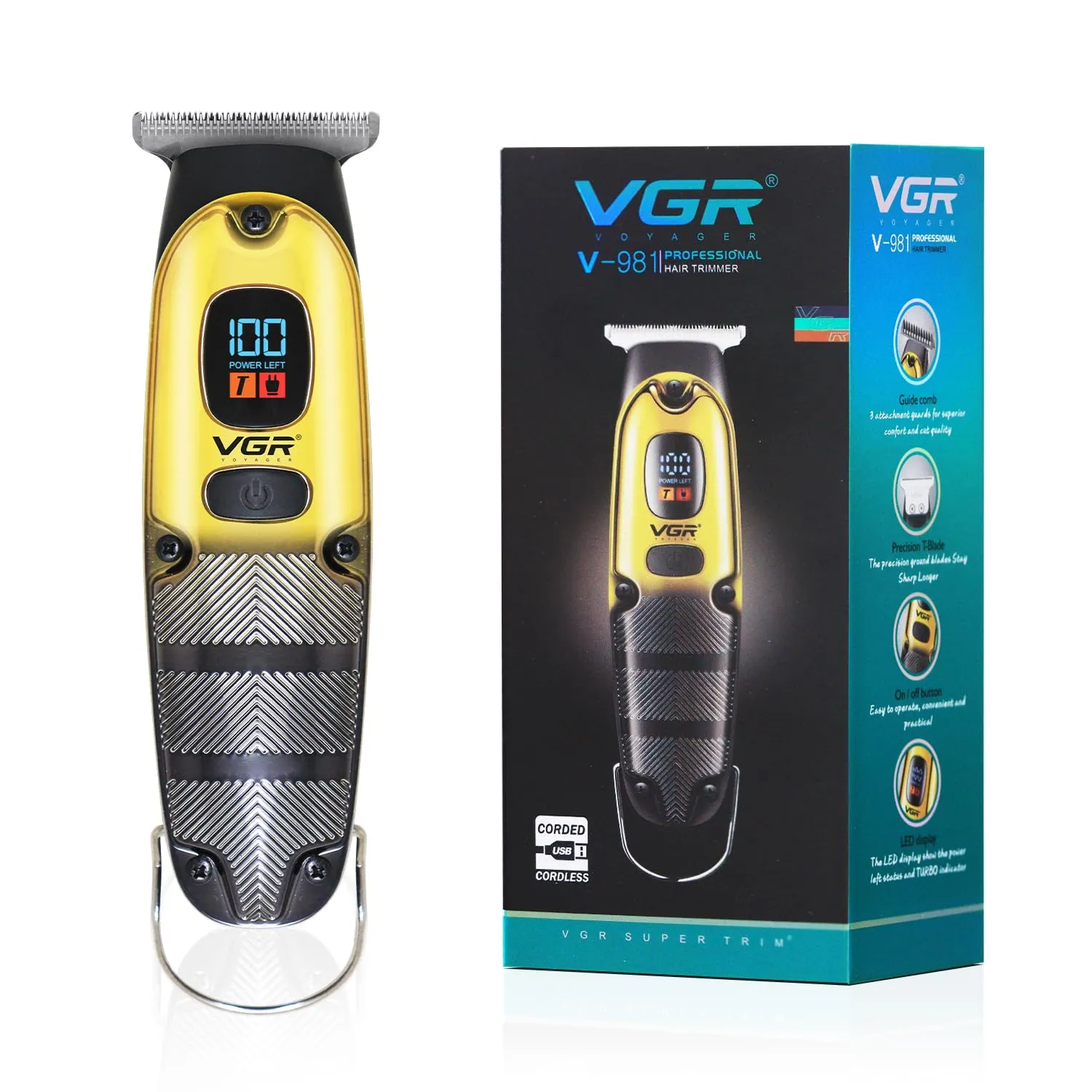 VGR V-981 Professional Hair Trimmer – Random Colour