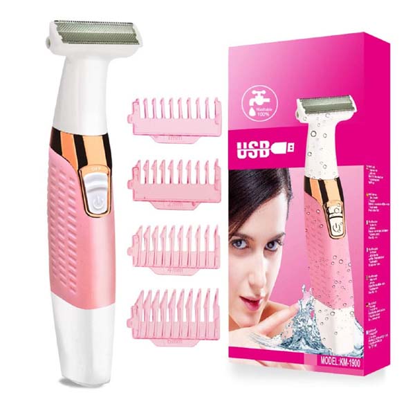 Kemei KM-1900 eyebrow trimmer and facial trimmer wet and dry for women