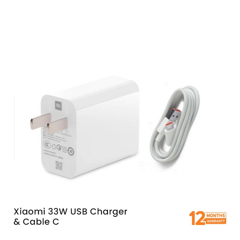 Xiaomi 33W USB Charger & Cable C- White