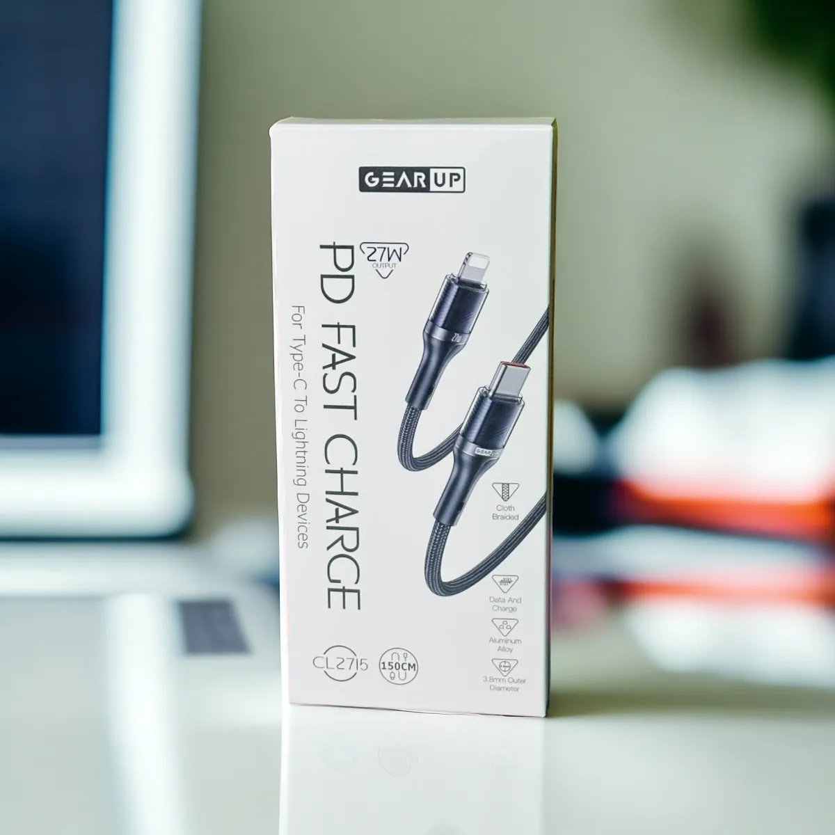GearUP CC24015 Type-C to Type-C 240W PD Fast Charging Cable & Data Cable 1.5m